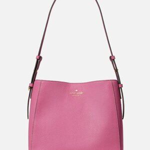 New Kate Spade Juliette Medium Bucket Pebble Leather Nouveau Rose